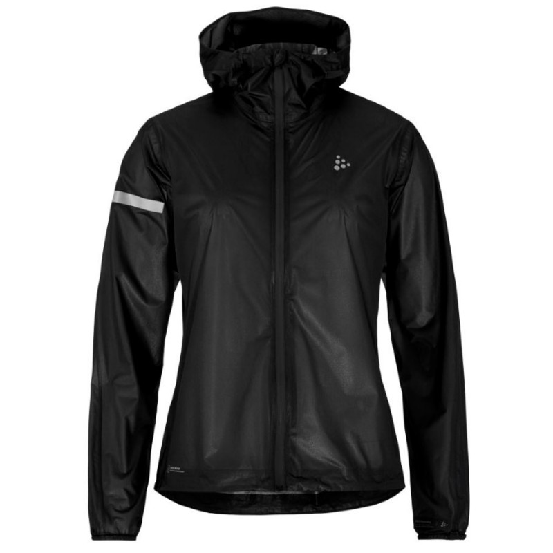 CRAFT ŽENSKA 100% VODOODPORNA LAHKA TEKAŠKA JAKNA/VETROVKA PRO HYDRO LIGHTWEIGHT JACKET BLACK