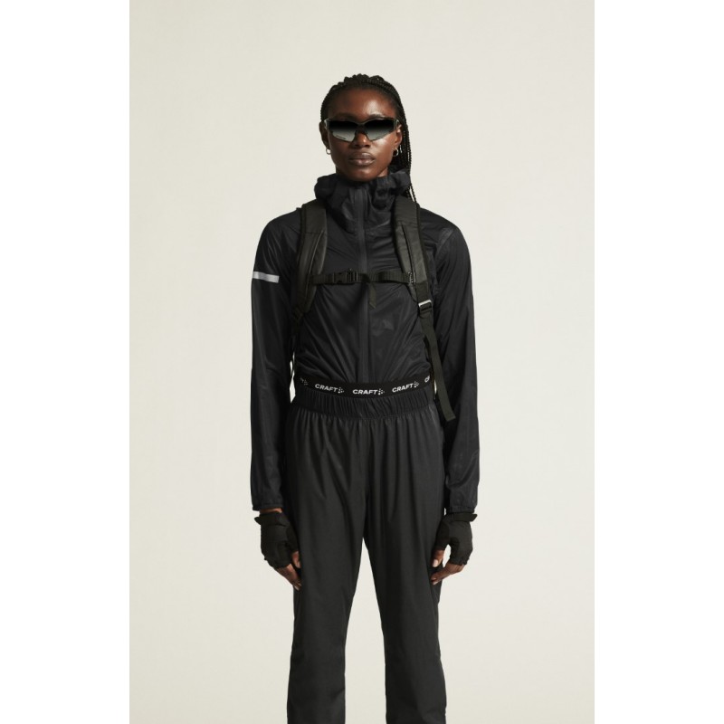 CRAFT ŽENSKA 100% VODOODPORNA LAHKA TEKAŠKA JAKNA/VETROVKA PRO HYDRO LIGHTWEIGHT JACKET BLACK