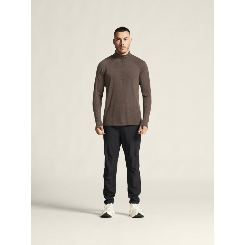 CRAFT MOŠKA 20% MERINO VOLNENA PULI MAJICA Z DOLGIMI ROKAVI ADV SUBZ WOOL TEE RJAVA PRUNE/MELANGE