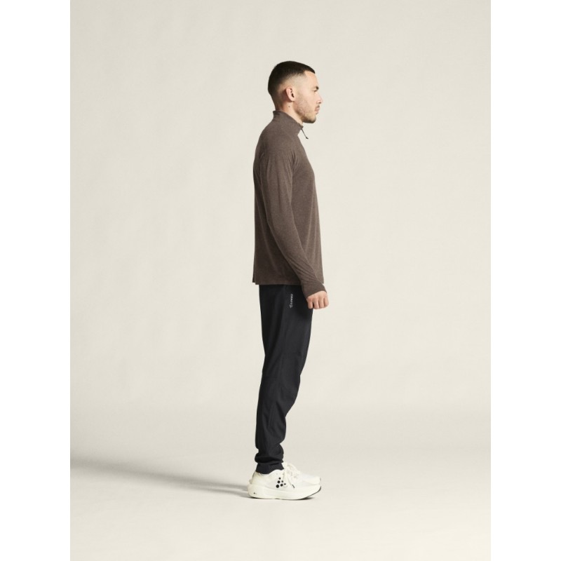 CRAFT MOŠKA 20% MERINO VOLNENA PULI MAJICA Z DOLGIMI ROKAVI ADV SUBZ WOOL TEE RJAVA PRUNE/MELANGE