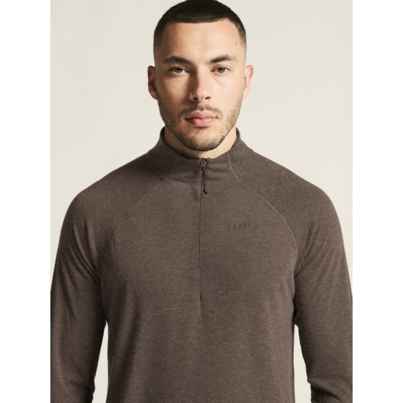 CRAFT MOŠKA 20% MERINO VOLNENA PULI MAJICA Z DOLGIMI ROKAVI ADV SUBZ WOOL TEE RJAVA PRUNE/MELANGE