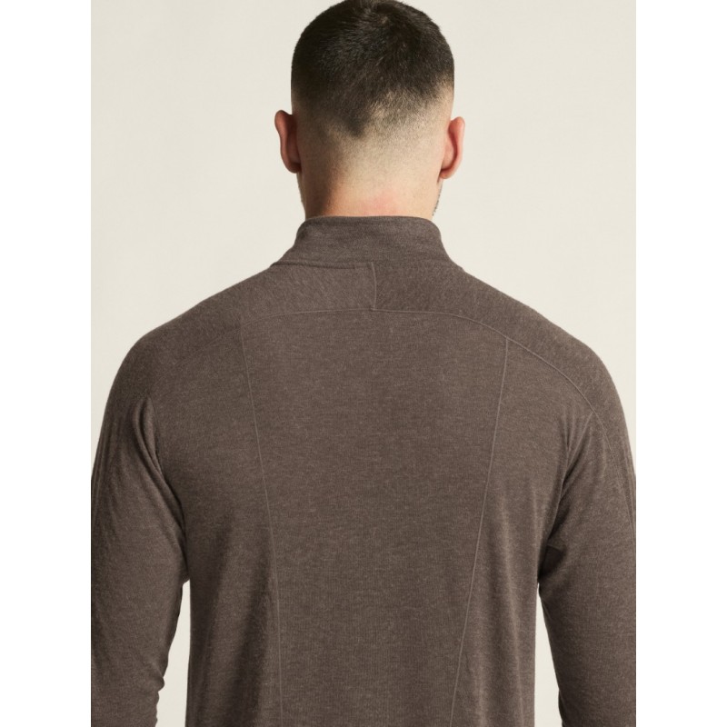 CRAFT MOŠKA 20% MERINO VOLNENA PULI MAJICA Z DOLGIMI ROKAVI ADV SUBZ WOOL TEE RJAVA PRUNE/MELANGE