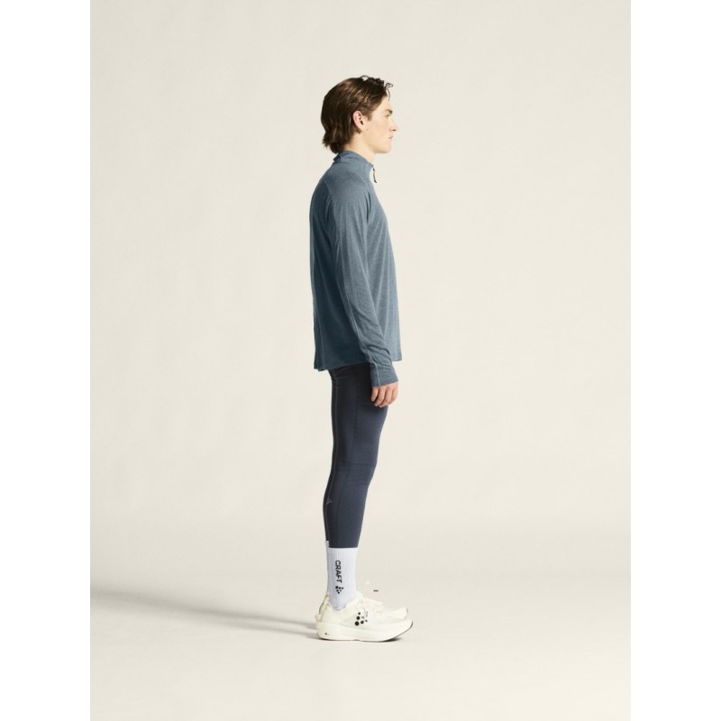 CRAFT MOŠKA 20% MERINO VOLNENA PULI MAJICA Z DOLGIMI ROKAVI ADV SUBZ WOOL TEE MODRA REAL/MELANGE