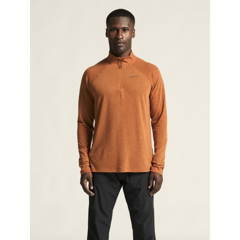 CRAFT MOŠKA 20% MERINO VOLNENA PULI MAJICA Z DOLGIMI ROKAVI ADV SUBZ WOOL TEE ORANŽNA BUFF/MELANGE