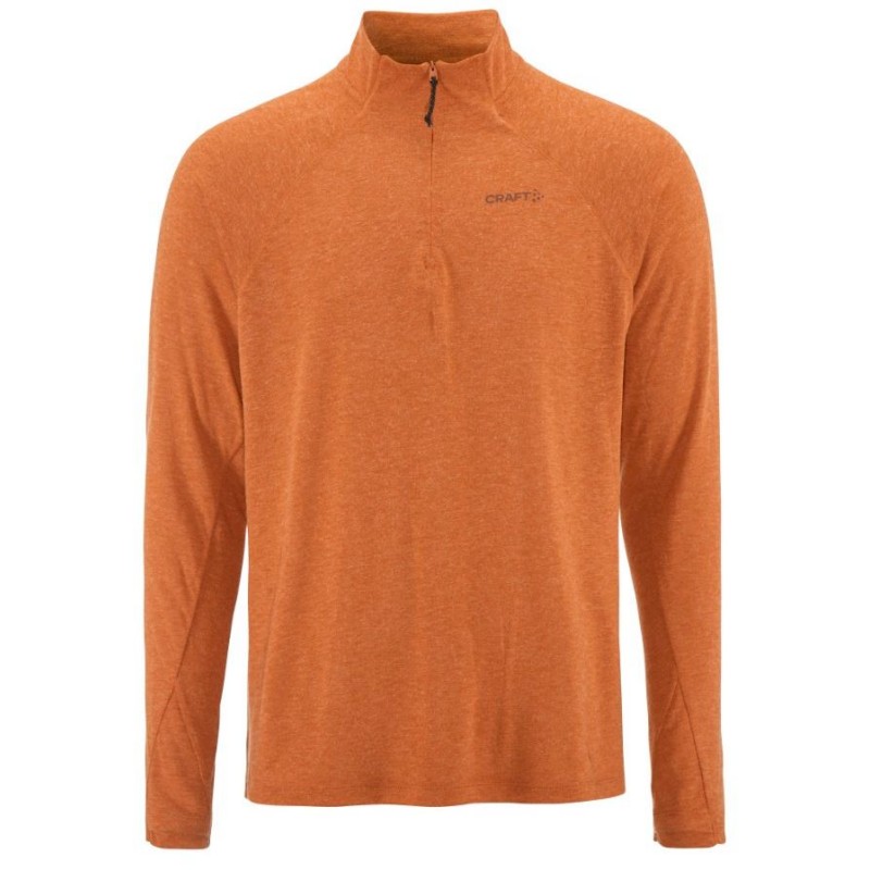CRAFT MOŠKA 20% MERINO VOLNENA PULI MAJICA Z DOLGIMI ROKAVI ADV SUBZ WOOL TEE ORANŽNA BUFF/MELANGE