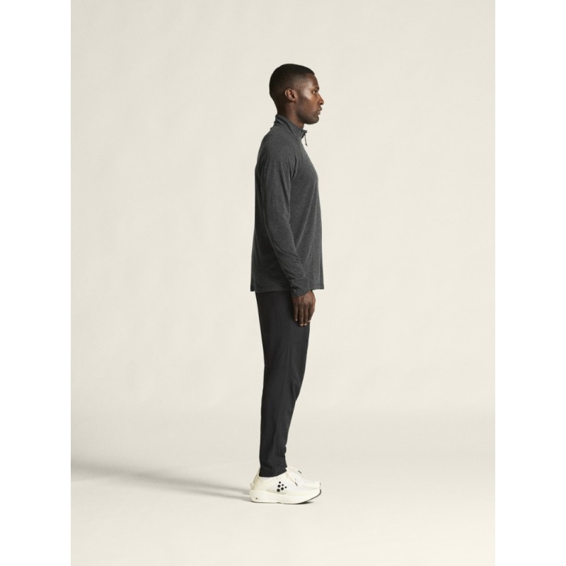 CRAFT MOŠKA 20% MERINO VOLNENA PULI MAJICA Z DOLGIMI ROKAVI ADV SUBZ WOOL TEE BLACK MELANGE