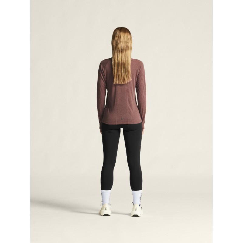 CRAFT ŽENSKA 20% MERINO VOLNENA PULI MAJICA Z DOLGIMI ROKAVI ADV SUBZ WOOL TEE PUDRASTO ROZA ROSE BROWN/MELANGE