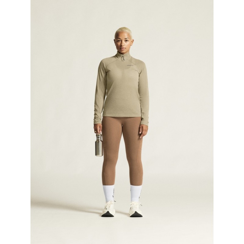 CRAFT ŽENSKA 20% MERINO VOLNENA PULI MAJICA Z DOLGIMI ROKAVI ADV SUBZ WOOL TEE HAY/MELANGE