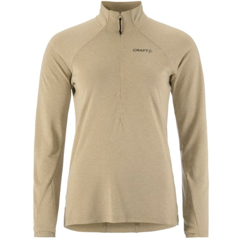CRAFT ŽENSKA 20% MERINO VOLNENA PULI MAJICA Z DOLGIMI ROKAVI ADV SUBZ WOOL TEE HAY/MELANGE