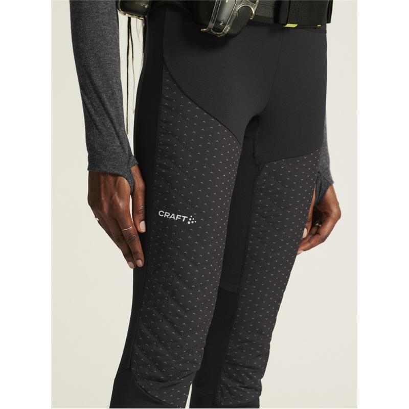 CRAFT ŽENSKE ZIMSKE DOLGE ODSEVNE PAJKICE Z IZOLACIJSKIM OBLAZINJENJEM ADV SUBZ LUMEN PADDED TIGHTS 4 BLACK