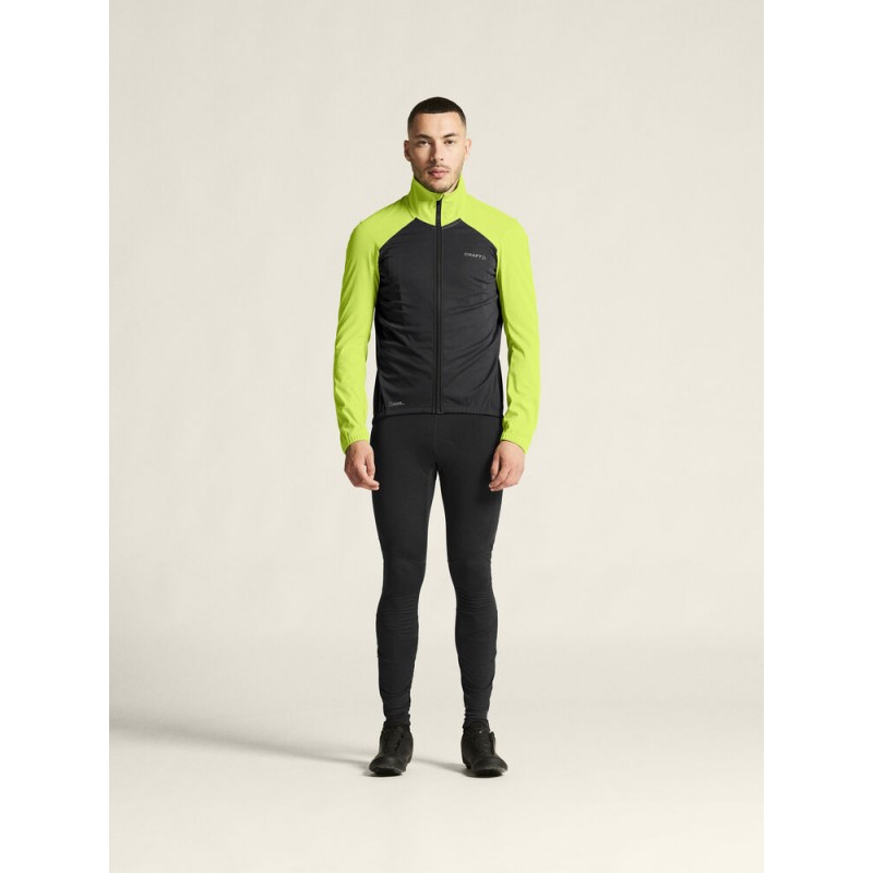 CRAFT MOŠKA TOPLA VODOODPORNA KOLESARSKA JAKNA CORE BIKE SUBZ JACKET 2 ČRNA IN RUMENA FLUMINO/SLATE