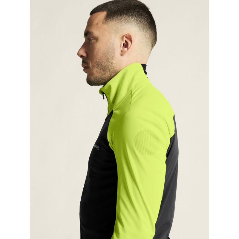 CRAFT MOŠKA TOPLA VODOODPORNA KOLESARSKA JAKNA CORE BIKE SUBZ JACKET 2 ČRNA IN RUMENA FLUMINO/SLATE