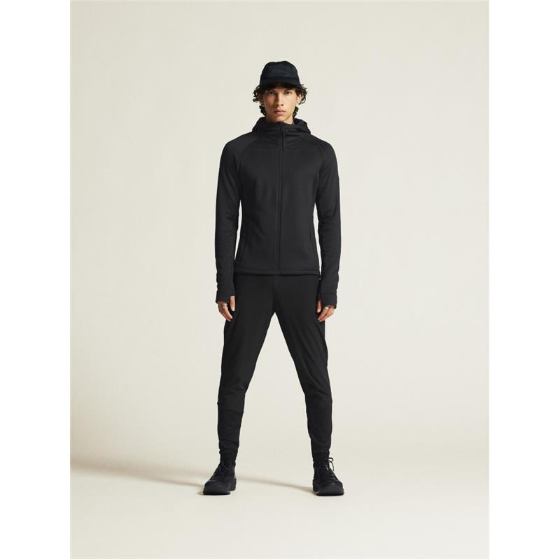 CRAFT MOŠKA DEBELEJŠA TEHNIČNA  FLIS JOPICA S KAPUCO ADV EXPLORE POWER FLEECE HOOD JKT BLACK