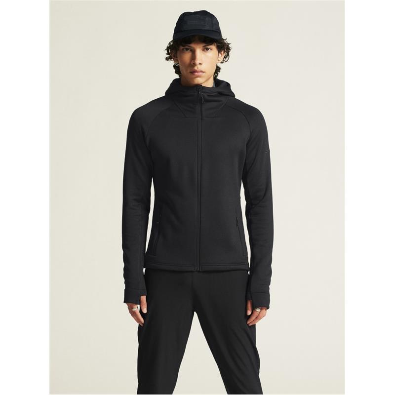 CRAFT MOŠKA DEBELEJŠA TEHNIČNA  FLIS JOPICA S KAPUCO ADV EXPLORE POWER FLEECE HOOD JKT BLACK