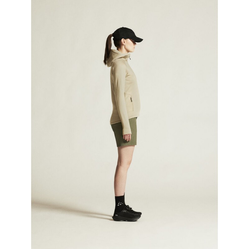 CRAFT ŽENSKA DEBELEJŠA TEHNIČNA FLIS JOPICA S KAPUCO ADV EXPLORE POWER FLEECE HOOD JKT HAY