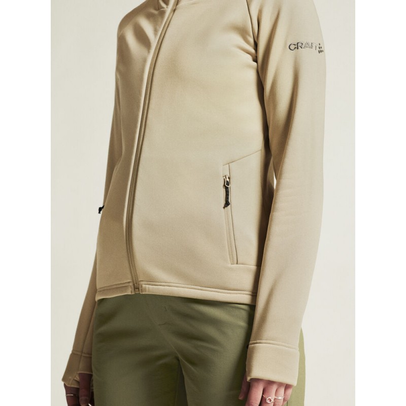 CRAFT ŽENSKA DEBELEJŠA TEHNIČNA FLIS JOPICA S KAPUCO ADV EXPLORE POWER FLEECE HOOD JKT HAY