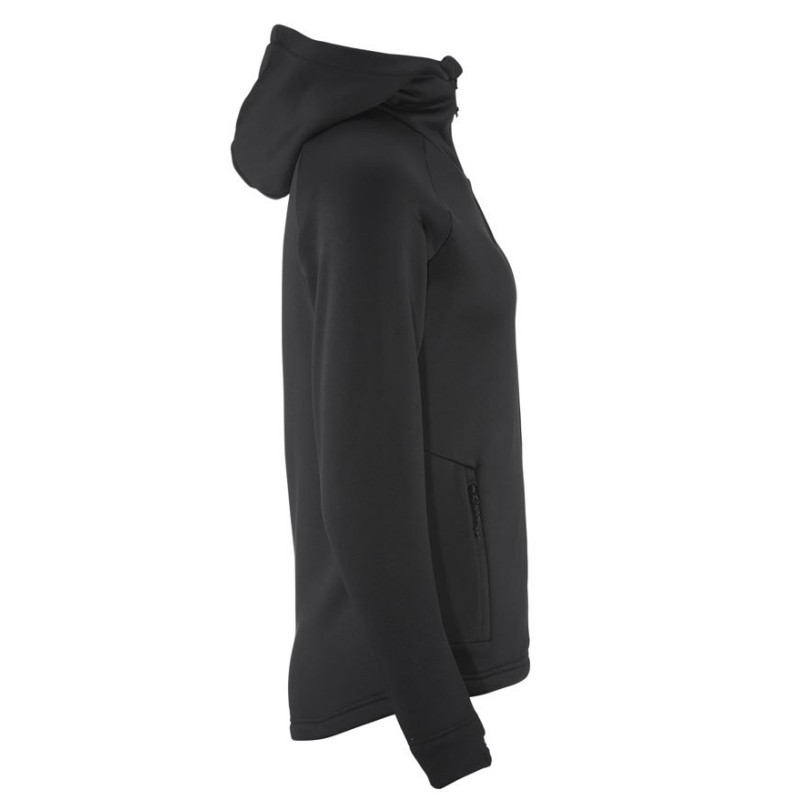 CRAFT ŽENSKA DEBELEJŠA TEHNIČNA FLIS JOPICA S KAPUCO ADV EXPLORE POWER FLEECE HOOD JKT BLACK