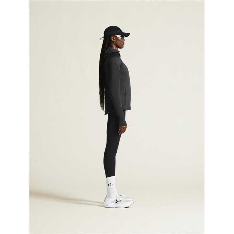 CRAFT ŽENSKA DEBELEJŠA TEHNIČNA FLIS JOPICA S KAPUCO ADV EXPLORE POWER FLEECE HOOD JKT BLACK