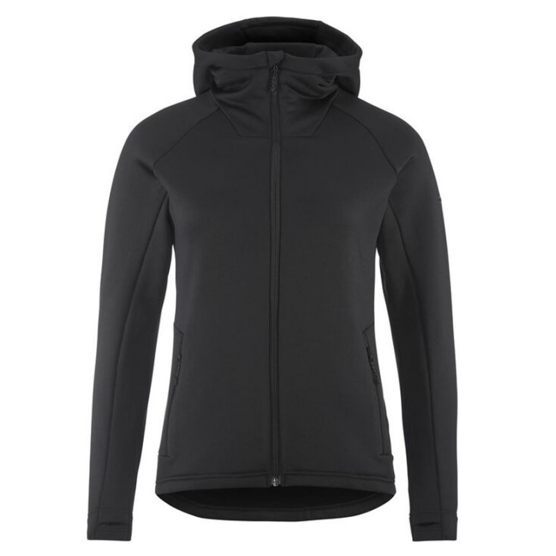 CRAFT ŽENSKA DEBELEJŠA TEHNIČNA FLIS JOPICA S KAPUCO ADV EXPLORE POWER FLEECE HOOD JKT BLACK