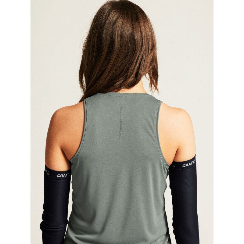 CRAFT ŽENSKA MAJICA BREZ ROKAVOV CORE ESSENCE SINGLET 2 SIVO-ZELENA LEAF