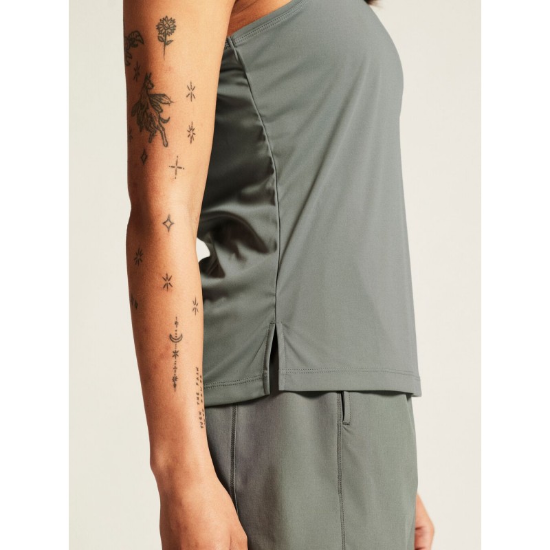 CRAFT ŽENSKA MAJICA BREZ ROKAVOV CORE ESSENCE SINGLET 2 SIVO-ZELENA LEAF