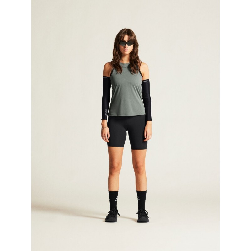 CRAFT ŽENSKA MAJICA BREZ ROKAVOV CORE ESSENCE SINGLET 2 SIVO-ZELENA LEAF