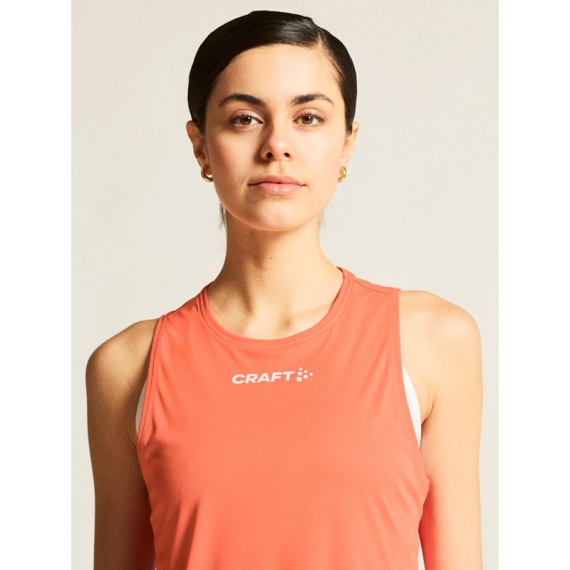 CRAFT ŽENSKA MAJICA BREZ ROKAVOV CORE ESSENCE SINGLET 2 KORALNO ORANŽNA TRACE