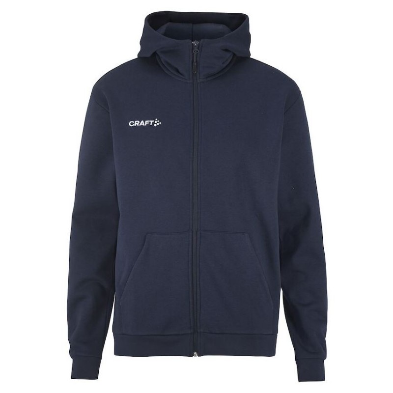 CRAFT MOŠKA BOMBAŽNA JOPICA Z ZADRGO LOGO FZ HOODIE NAVY