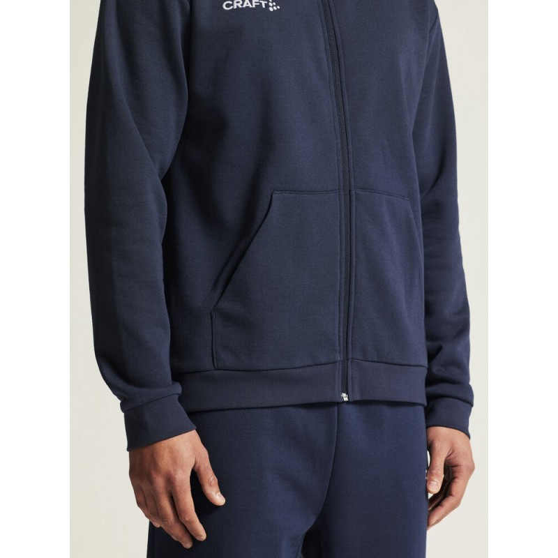 CRAFT MOŠKA BOMBAŽNA JOPICA Z ZADRGO LOGO FZ HOODIE NAVY