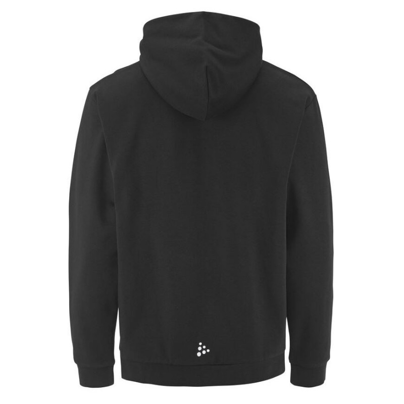CRAFT MOŠKA BOMBAŽNA JOPICA Z ZADRGO LOGO FZ HOODIE ČRNA BLACK
