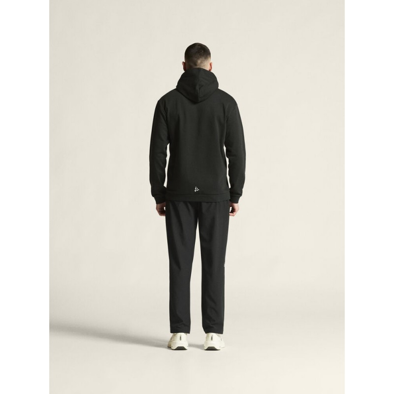 CRAFT MOŠKA BOMBAŽNA JOPICA Z ZADRGO LOGO FZ HOODIE ČRNA BLACK