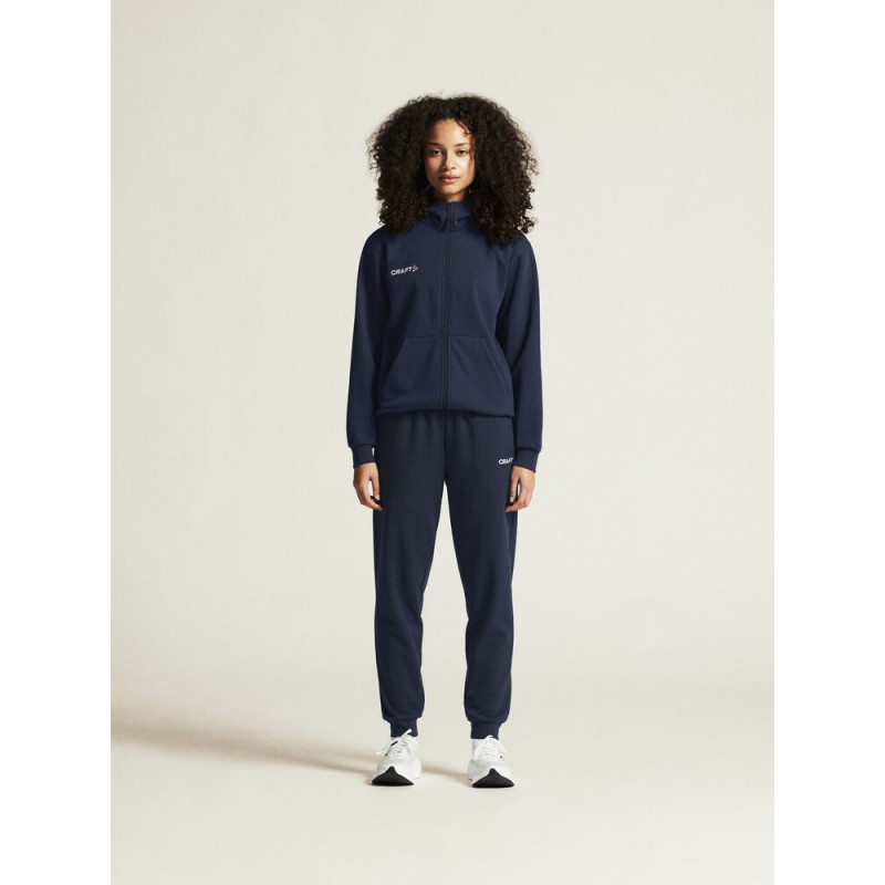 CRAFT ŽENSKA BOMBAŽNA JOPICA Z ZADRGO LOGO FZ HOODIE NAVY