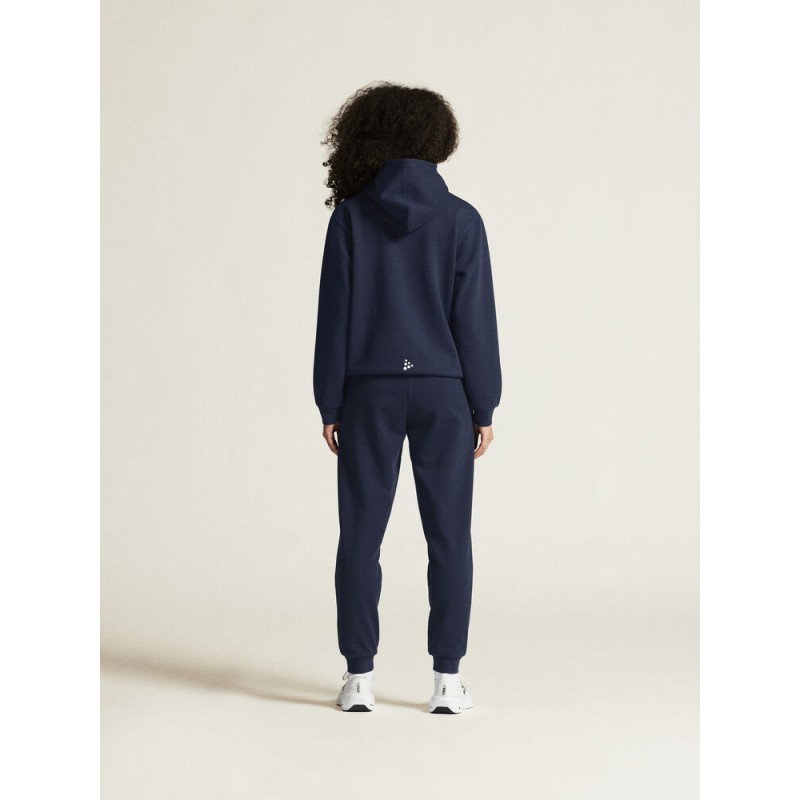 CRAFT ŽENSKA BOMBAŽNA JOPICA Z ZADRGO LOGO FZ HOODIE NAVY