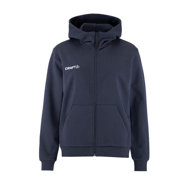 CRAFT ŽENSKA BOMBAŽNA JOPICA Z ZADRGO LOGO FZ HOODIE NAVY