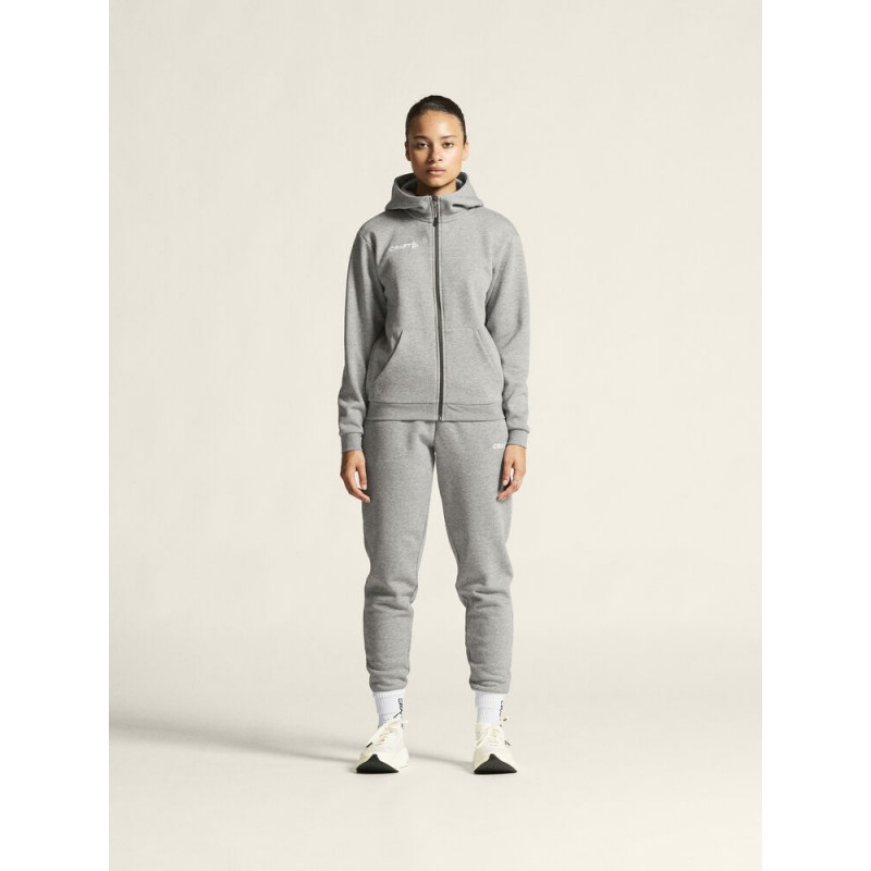 CRAFT ŽENSKE DOLGE BOMBAŽNE HLAČE COMMUNITY 2.0. PANTS GREY MELANGE