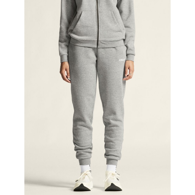 CRAFT ŽENSKE DOLGE BOMBAŽNE HLAČE COMMUNITY 2.0. PANTS GREY MELANGE