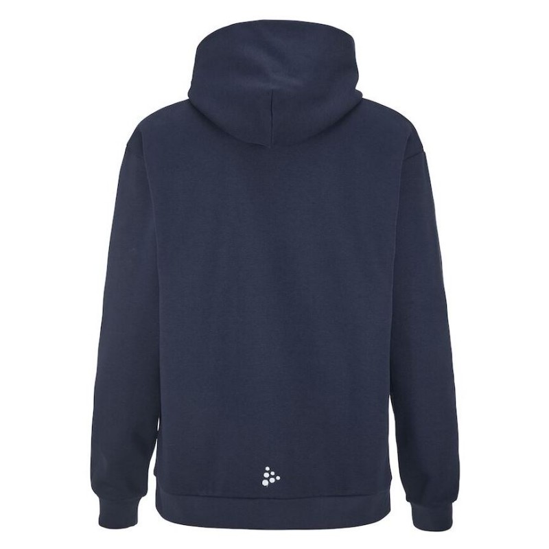 CRAFT MOŠKI BOMBAŽEN PULOVER LOGO HOODIE TEMNO MODRA NAVY
