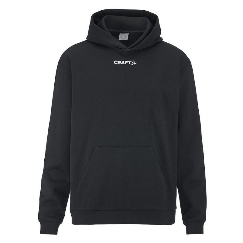 CRAFT MOŠKI BOMBAŽEN PULOVER LOGO HOODIE ČRNA BLACK