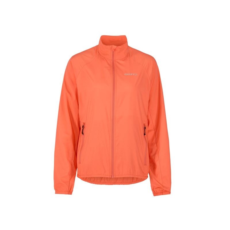 CRAFT ŽENSKA JAKNA/VETROVKA CORE ESSENCE WIND JACKET KORALNO ORANŽNA TRACE