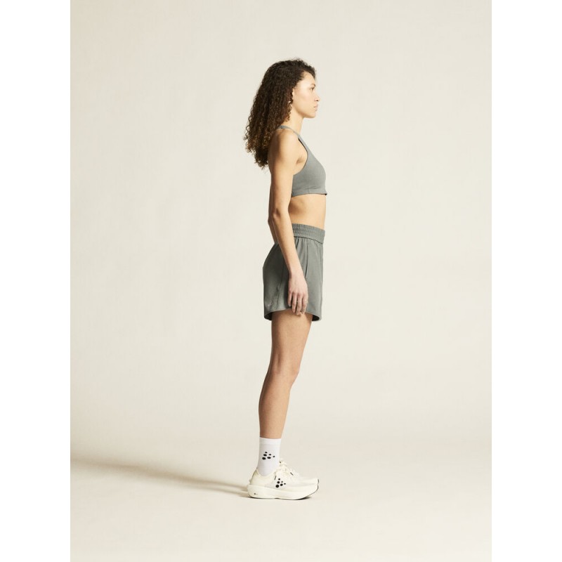 CRAFT PODLOŽEN ŽENSKI ŠPORTNI MODRČEK COLLECTIVE PADDED SPORTSBRA SIVO-ZELENA  LEAF