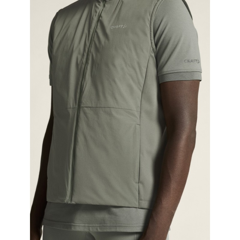 CRAFT MOŠKI FUNKCIONALEN BREZROKAVNIK ADV ESSENCE WARM VEST 2 SIVO-ZELENA LEAF