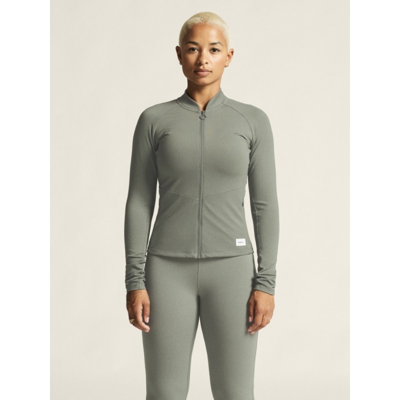 CRAFT ŽENSKA TEHNIČNA JOPICA Z ZADRGO COLLECTIVE ZIP SWEATER LEAF