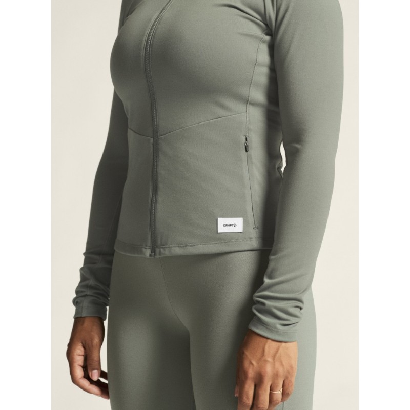 CRAFT ŽENSKA TEHNIČNA JOPICA Z ZADRGO COLLECTIVE ZIP SWEATER LEAF