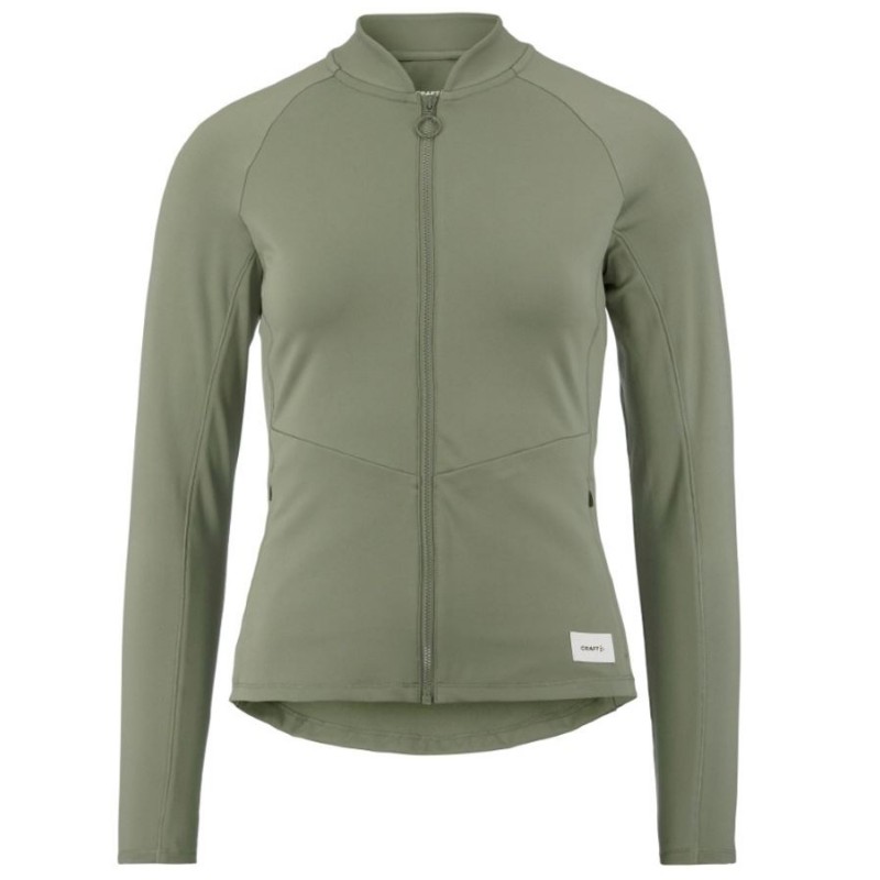 CRAFT ŽENSKA TEHNIČNA JOPICA Z ZADRGO COLLECTIVE ZIP SWEATER LEAF