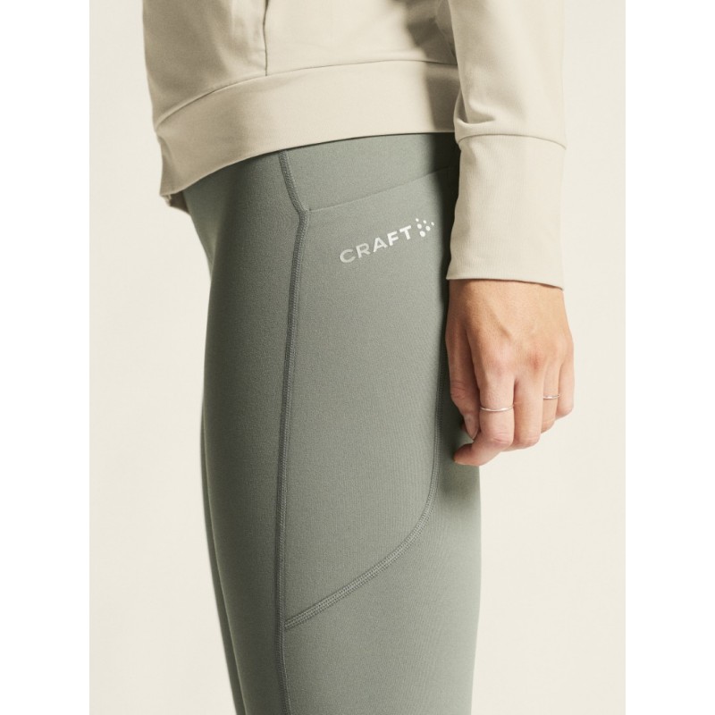 CRAFT ŽENSKE DOLGE TOPLE ZIMSKE PAJKICE ADV ESSENCE WARM TIGHTS 3 SIVO-ZELENA LEAF
