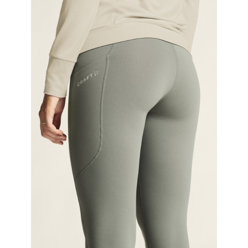 CRAFT ŽENSKE DOLGE TOPLE ZIMSKE PAJKICE ADV ESSENCE WARM TIGHTS 3 SIVO-ZELENA LEAF