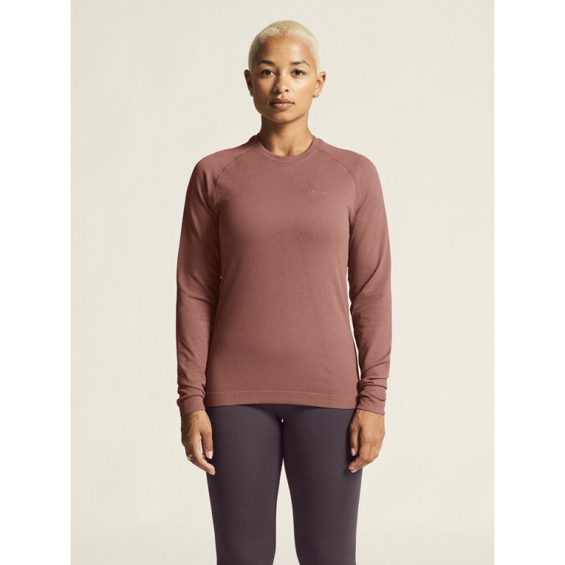 CRAFT ŽENSKA MAJICA Z DOLGIMI ROKAVI ACTIVE COMFORT 2 ROSE BROWN - AKTIVNO PERILO