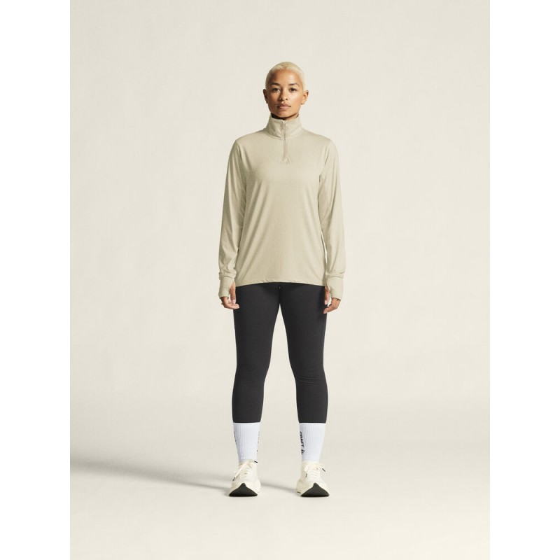 CRAFT ŽENSKI PULI Z DOLGIMI ROKAVI FLOW HZ LS PLASTER MELANGE