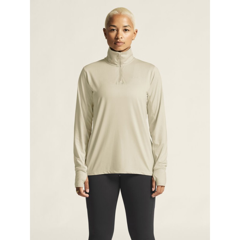 CRAFT ŽENSKI PULI Z DOLGIMI ROKAVI FLOW HZ LS PLASTER MELANGE