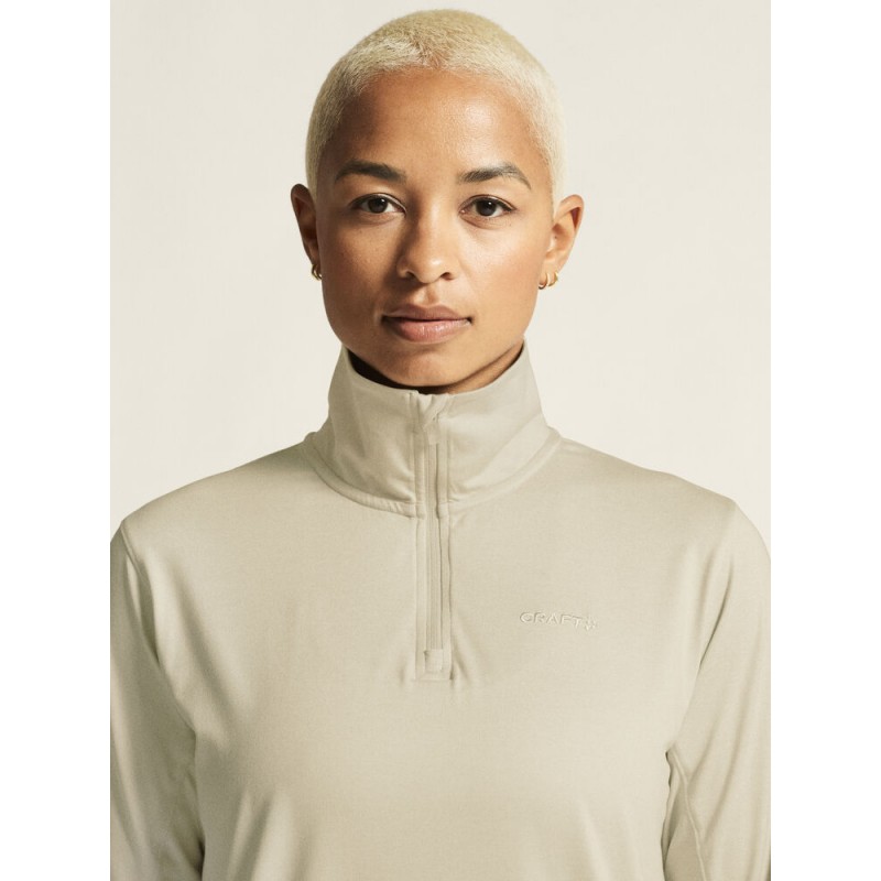 CRAFT ŽENSKI PULI Z DOLGIMI ROKAVI FLOW HZ LS PLASTER MELANGE